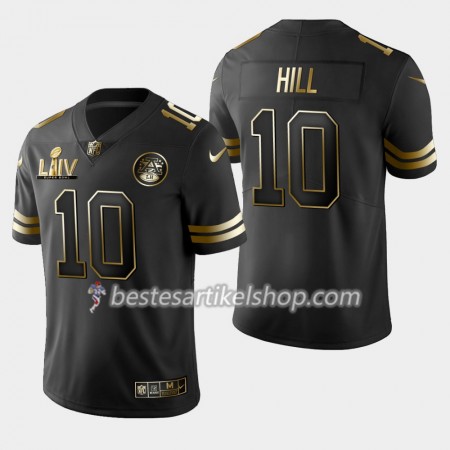 Herren Kansas City Chiefs Trikot Tyreek Hill 10 Nike Schwarz Golden Edition